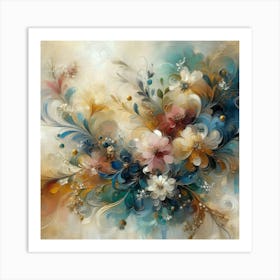 Abstract Floral Painting 14 Art Print