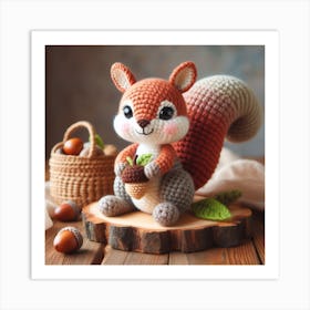 Amigurumi, Squirrel Art Print