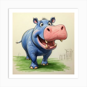 Hippo 33 Art Print