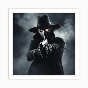 Man In Black Hat Art Print