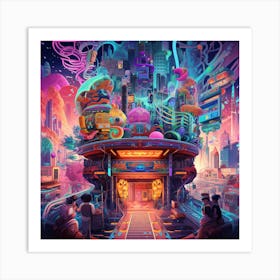 Futuristic City 11 Art Print