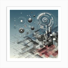 Abstract City Canvas Art 1 Art Print