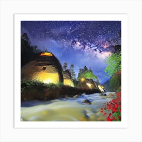 Night In The Mountains Art Print