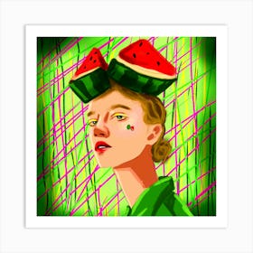 Watermelon Girl 1 Art Print