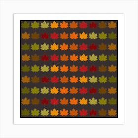 Autumn Fall Leaves Season Background Glitter Art Art Print