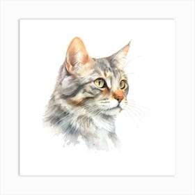 Ukrainian Bakhuis Cat Portrait 1 Art Print