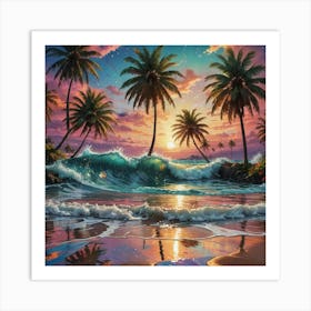 Tranquil Beach Art Print