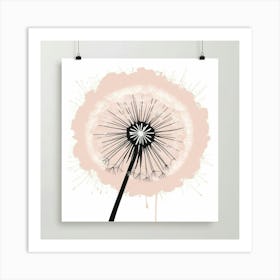 Default Blush Dandelion Art Print 1 Art Print