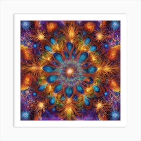 Peacock Mandala Art Print