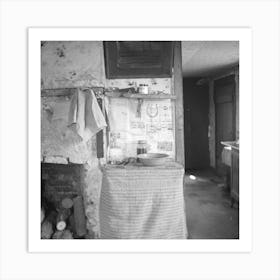 Washroom In The Living Room In The Home Of Erasty Emrich, Tenant Farmer, Near Battle Ground, Indiana By Russel Art Print