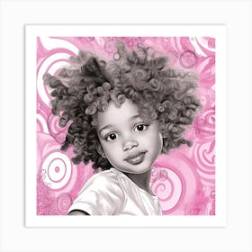 Little Girl With Afro 1 Art Print