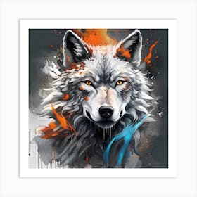 Wolf Painting Art Print