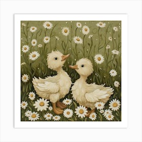 Ducklings Fairycore Painting 7 Art Print