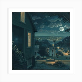 Night In The Town Art Print