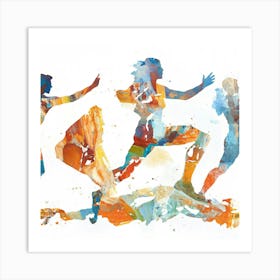 Running Silhouettes Art Print