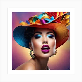 Colorful Hat 1 Art Print