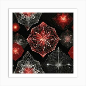 Red lit Art Print