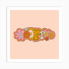 Scorpio Doodle Letters Art Print