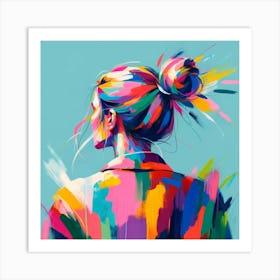 Colorful Woman Painting Art Print