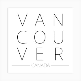 Vancouver Canada Typography City Country Word Art Print