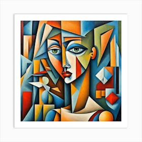 Abstract Portrait 1 Art Print