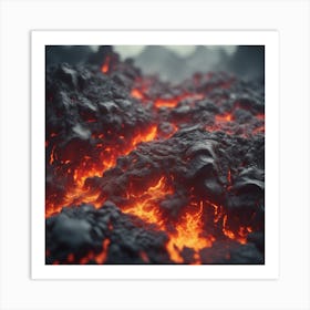 Lava Stock Videos & Royalty-Free Footage 3 Art Print