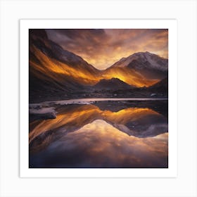 Sunrise In The Mountains 12 Art Print