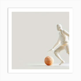 Basketball Player Dribbling 1 Art Print