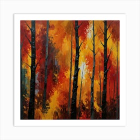 Bold Colorful Brushstrokes Creating An Abstract Repres 2 Art Print