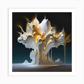 Abstract 3D Painting Sculpture Art Print