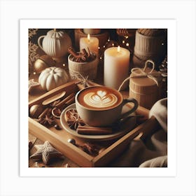 Christmas Latte Art 2 Art Print