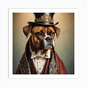 Silly Animals Series Boxer 1 Art Print
