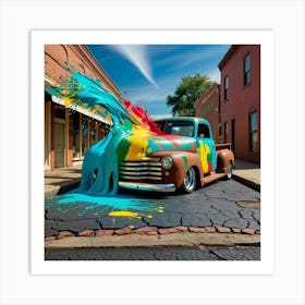 Splatter Truck Art Print