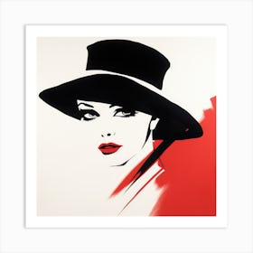 Lady In A Hat 2 Art Print