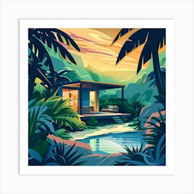 House In The Jungle Art Print