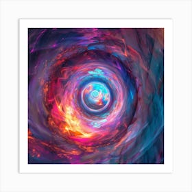 Abstract Swirling Vortex Art Print