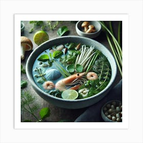 Sovereign Flame Water Herbed Seafood Art Print