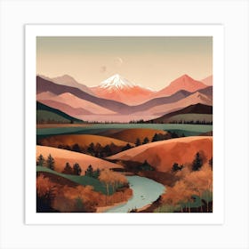 Autumn Landscape 12 Art Print