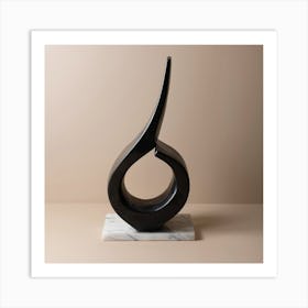 Black Marble Sculpture Art Print