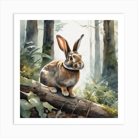 Rabbit In The Woods 65 Art Print