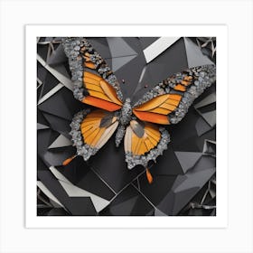 Abstract Butterfly 1 Art Print