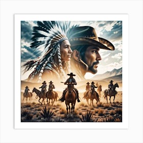 Cowboys And Indians Art Print