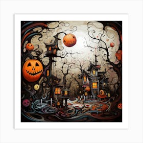 Halloween House Art Print