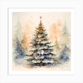 Sylvan Serenity: Watercolour Rustic Boho Delight Art Print