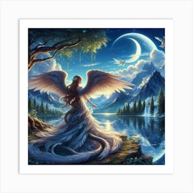 Angel In The Sky 3 Art Print