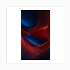 Abstract Red And Blue Art Print