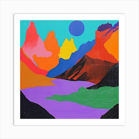 Colourful Abstract Torres Del Paine National Park Patagonia 2 Art Print