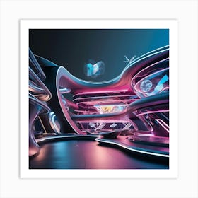 Futuristic Interior Design 2 Art Print