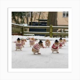 A Photo Of Hamsters Skating On Snow Ther B6pwv2 Srnekm0z 3q2f9g Pratxdajsqcmzazlfc4 Mw Art Print