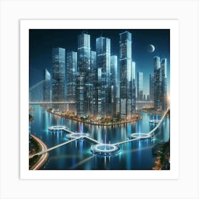 Futuristic Cityscape 2 Art Print